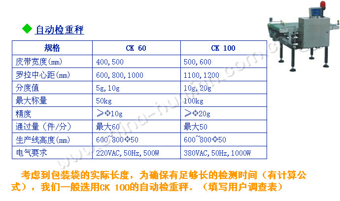 全自動(dòng)大袋包裝生產(chǎn)線配套用自動(dòng)檢重秤